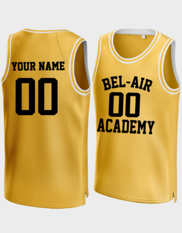 Customized Yellow Bel-Air Academy Basketball Jersey
