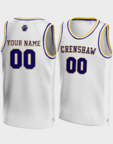 Customized Crenshaw White High School Basketball Jersey