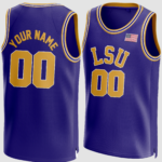 Customized LSU Tigers Basketball Jersey