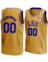 Customized LSU Yellow Basketball Jersey