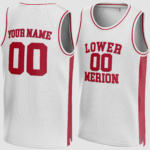 Customized White Lower Merion High School Basketball Jersey