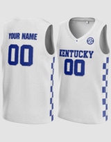 Customized White Kentucky Wildcats Basketball Jersey