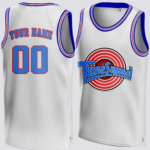 Customized White Tune Squad Basketball Jersey