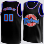 Customized Black Tune Squad Basketball Jersey