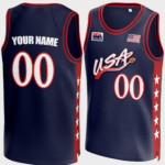Customized USA Navy Dream Team Basketball Jersey