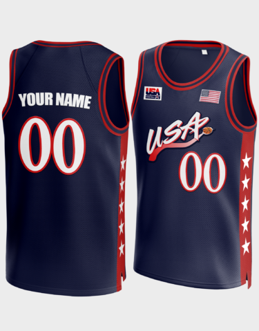 Customized USA Navy Dream Team Basketball Jersey