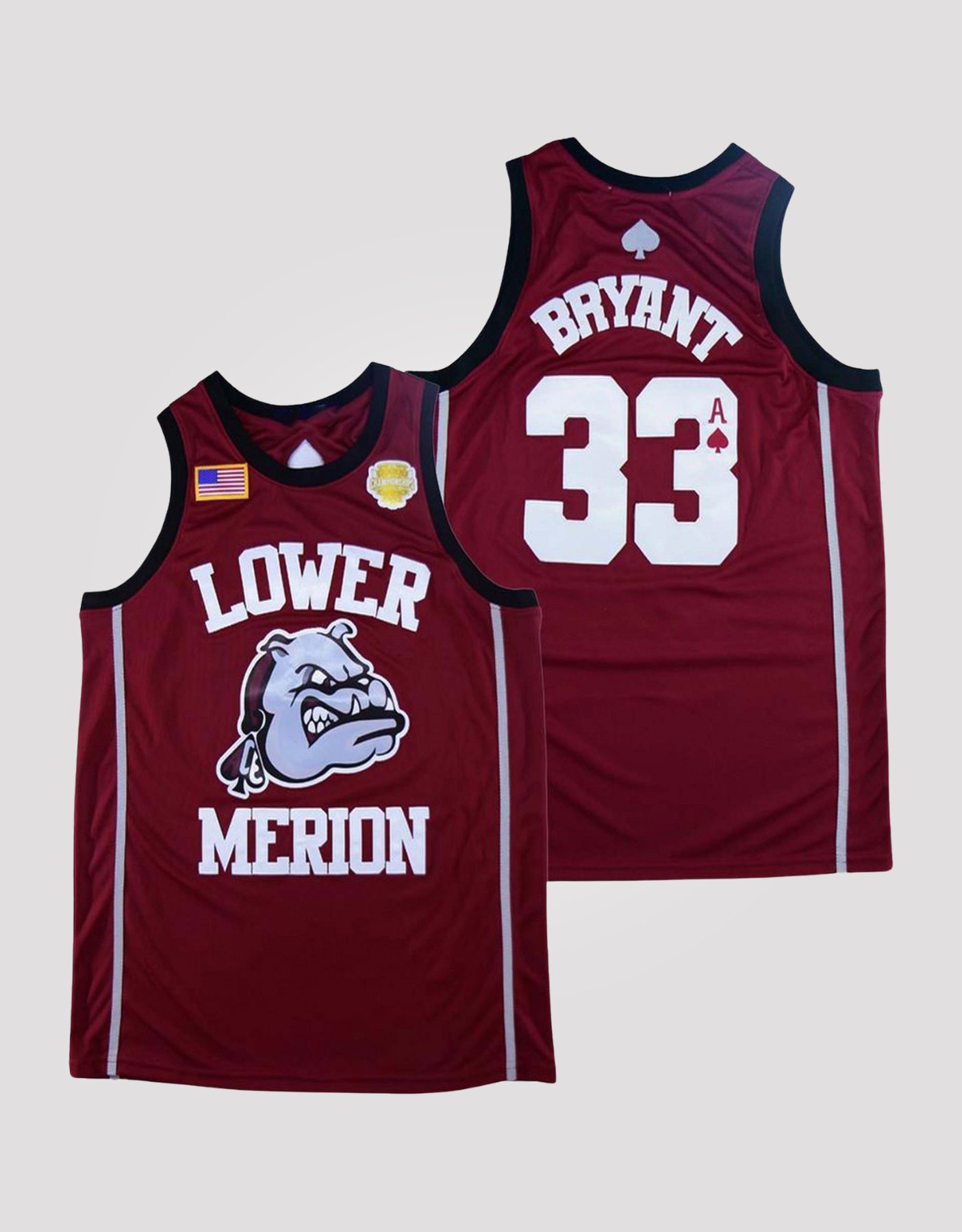 Kobe Bryant #33 Lower Merion Bulldogs Basketball Jersey