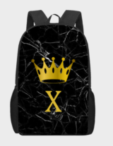 Letter Monogram Crown Backpack
