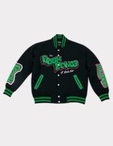 Fresh Prince of Bel Air Academy Black Green Varsity Jacket
