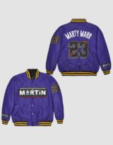 Martin Marty Marr #23 Purple Varsity Jacket