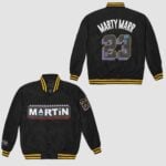 Martin Marty Marr #23 Black Varsity Jacket
