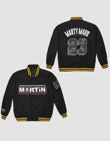 Martin Marty Marr #23 Black Varsity Jacket