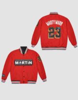 Martin Marty Marr #23 Red Varsity Jacket