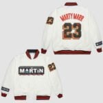 Martin Marty Marr #23 White Varsity Jacket