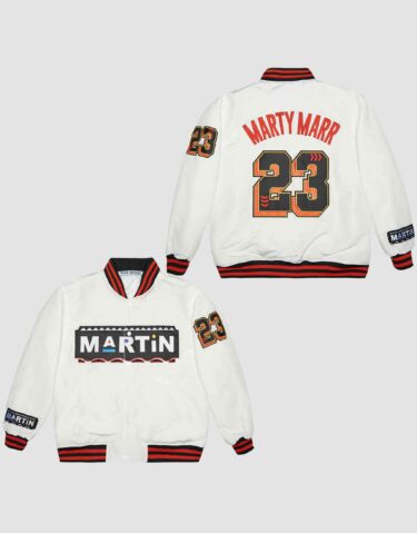 Martin Marty Marr #23 White Varsity Jacket