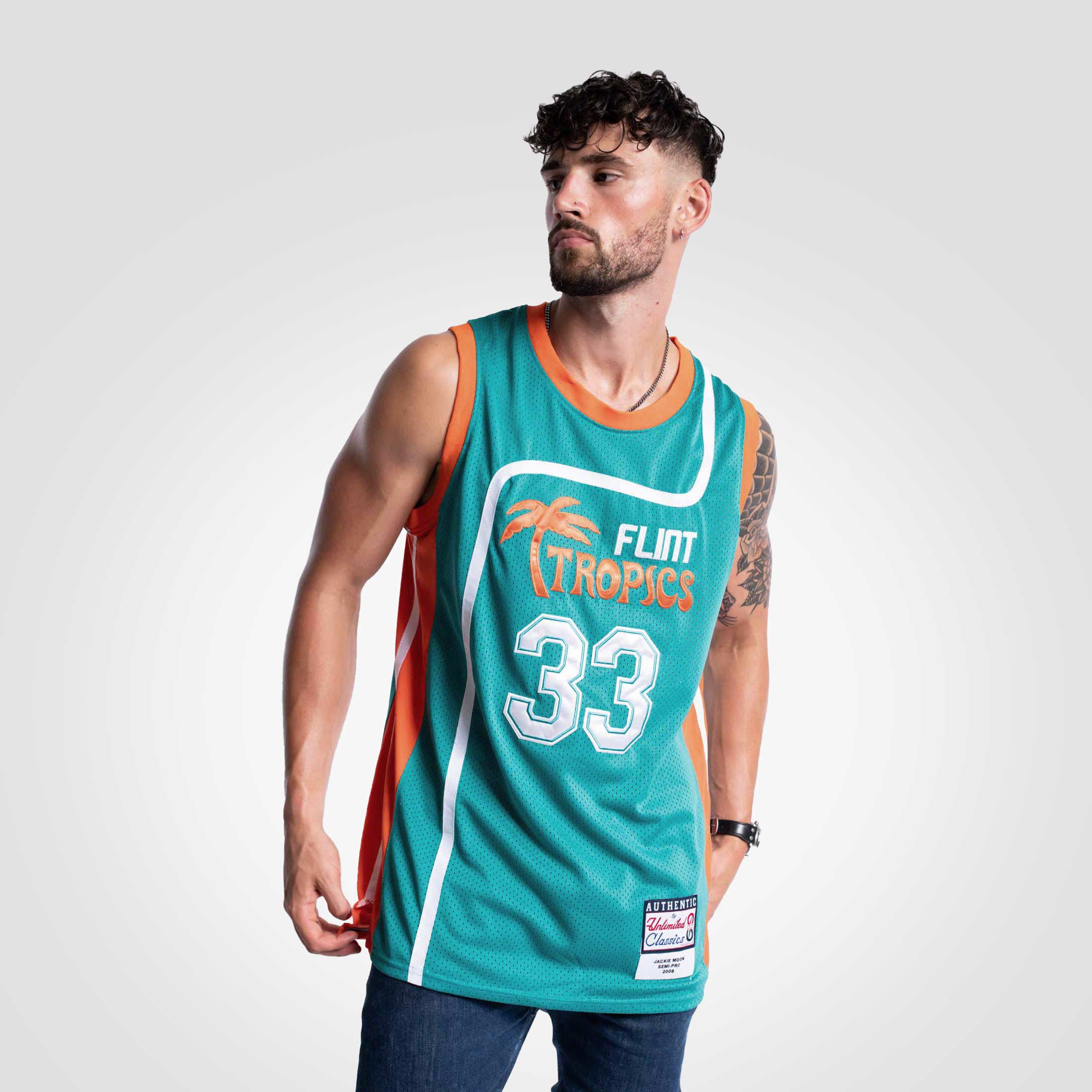  profit jersey Mサイズ Jackie Moon Jersey #33 Flint Tropics Semi-Pro | 99Jersey