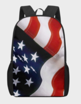 American Flag Stars and Stripes Wave Backpack