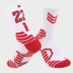 #23 White Red Everyday Lightweight Training Socks