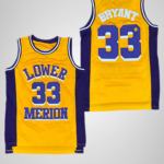 Kobe Bryant #33 Lower Merion Aces Yellow Basketball Jersey