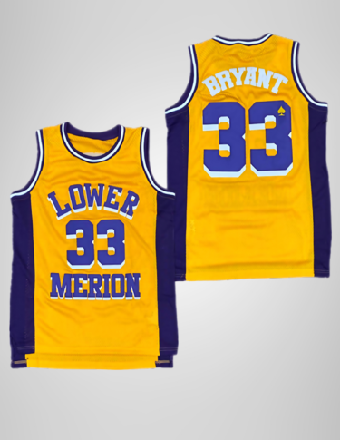 Kobe Bryant #33 Lower Merion Aces Yellow Basketball Jersey