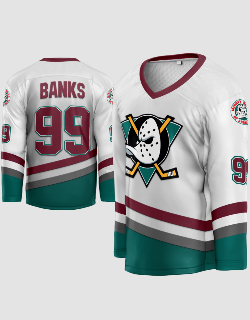 Adam Banks 99 Mighty Ducks Hockey Jersey 99Jersey® Your Ultimate