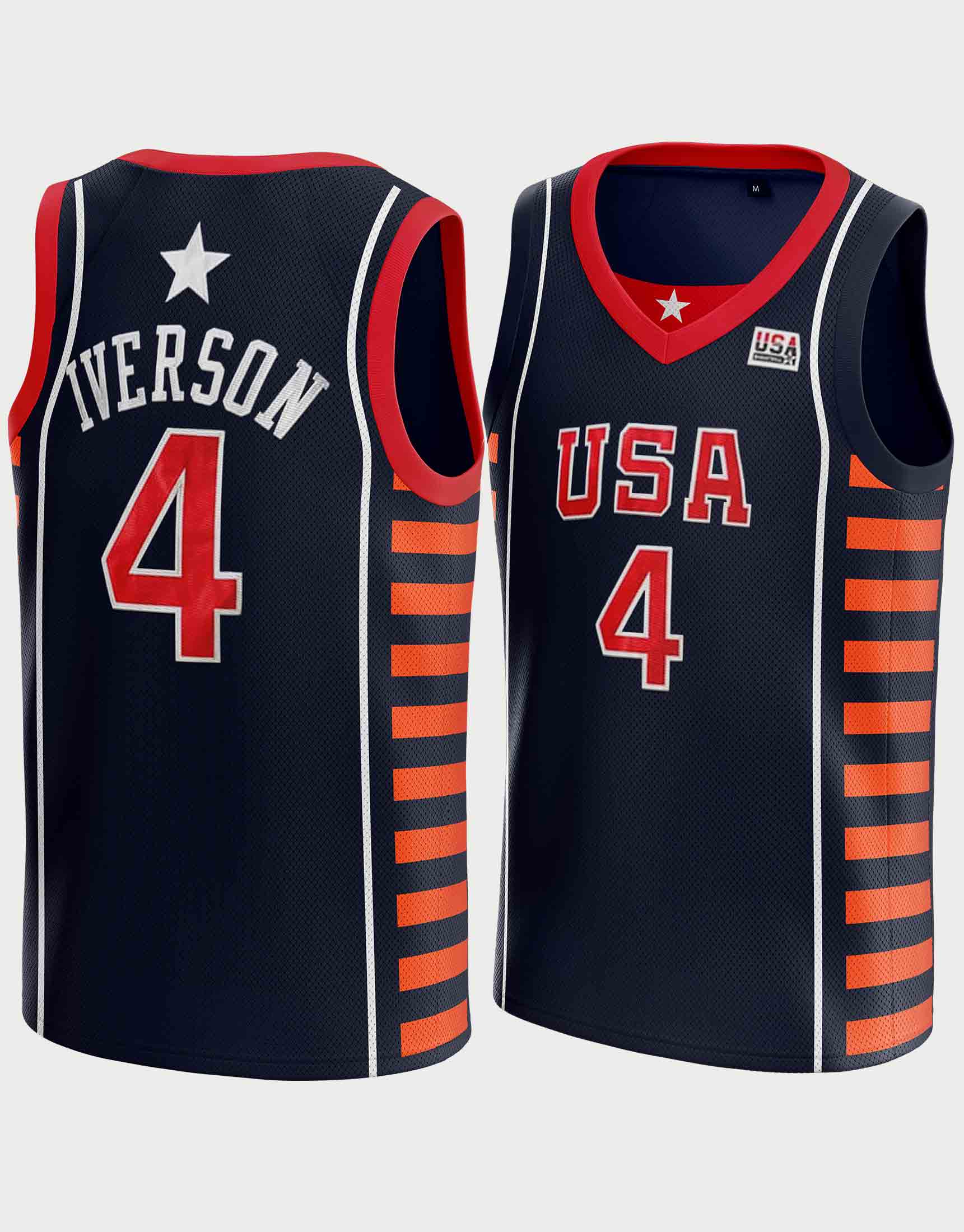 Allen Iverson #4 Team USA Olympics Game Jersey