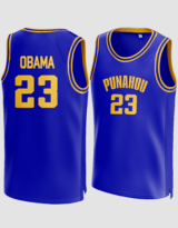 Barack Obama #23 Punahou Basketball Jersey