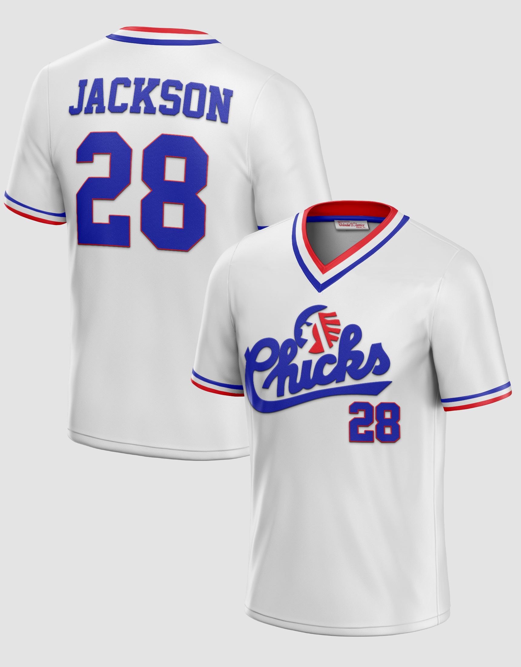 Bo Jackson #28 Chicks White Baseball Jersey Memphis Uniform