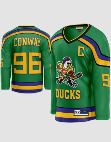 YOUTH Charlie Conway #96 Mighty Ducks Hockey Jersey