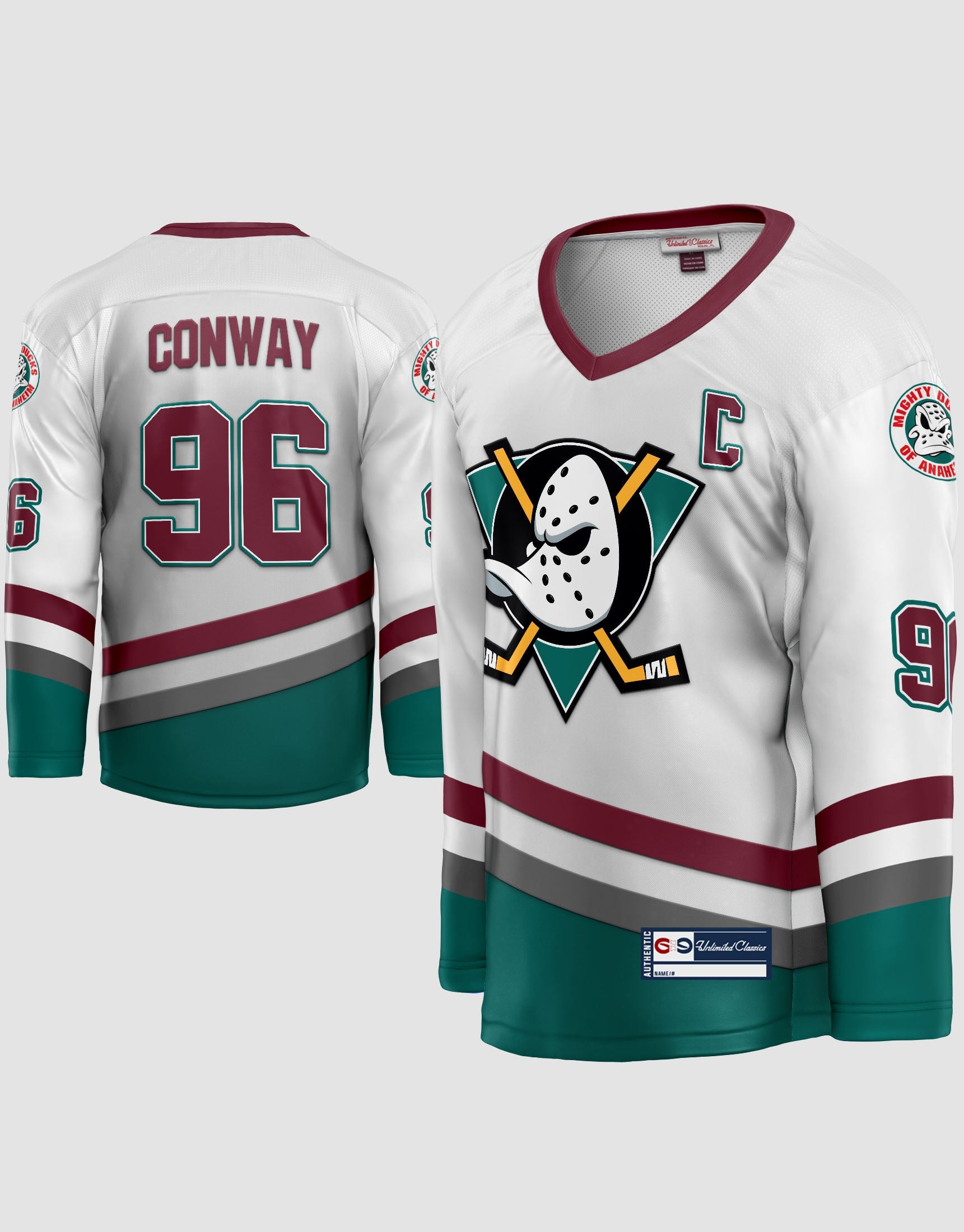  Youth Mighty Ducks Hockey Jerseys 96 Charlie Conway Tribute  Embroidery Kids Ice Hockey Jersey : Clothing, Shoes & Jewelry