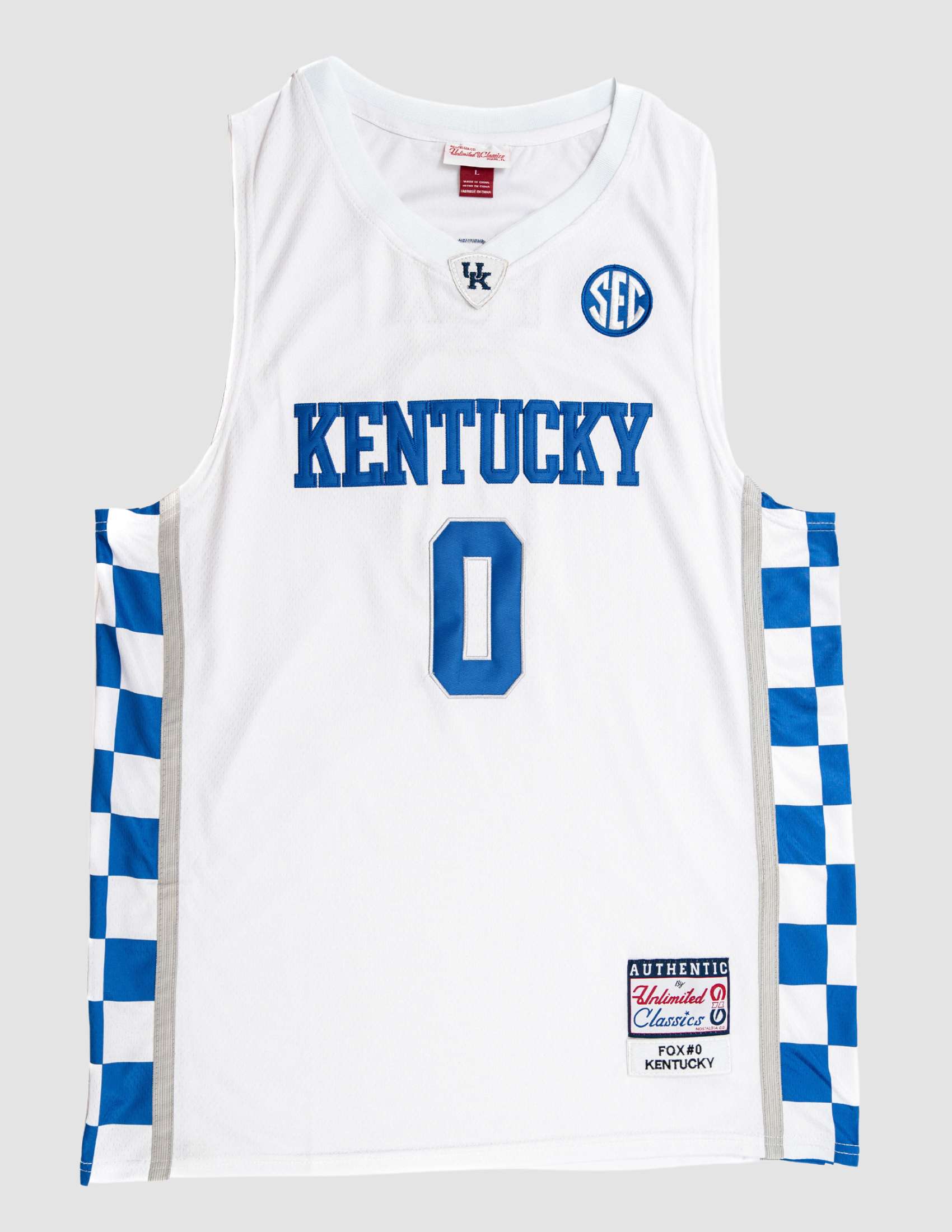 De'Aaron Fox Signed Kentucky College Blue Basketball Jersey (Beckett)