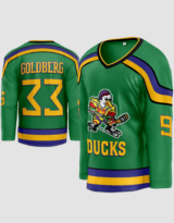 Greg Goldberg #33 Mighty Ducks Hockey Jersey