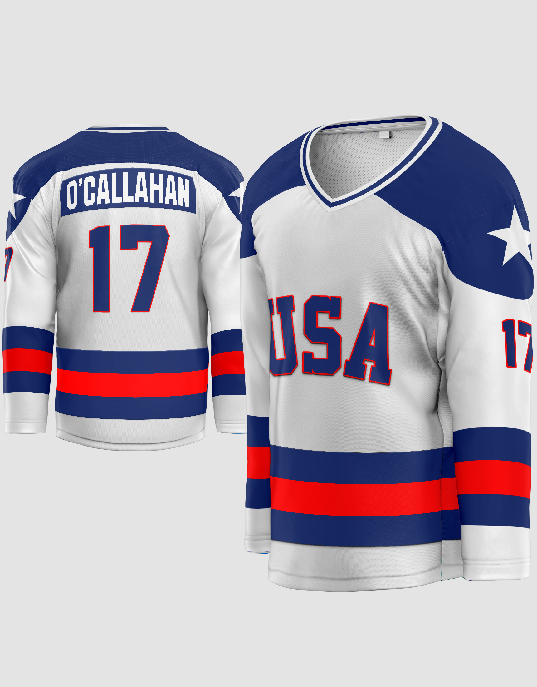 Jack O'Callahan #17 Miracle USA Hockey Jersey – 99Jersey®: Your
