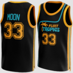 Jackie Moon #33 Semi-Pro Flint Black Tropics Jersey