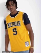 Jalen Rose #5 Michigan Wolverines Fab Five Jersey