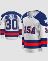Jim Craig #30 Miracle Team USA Hockey Jersey