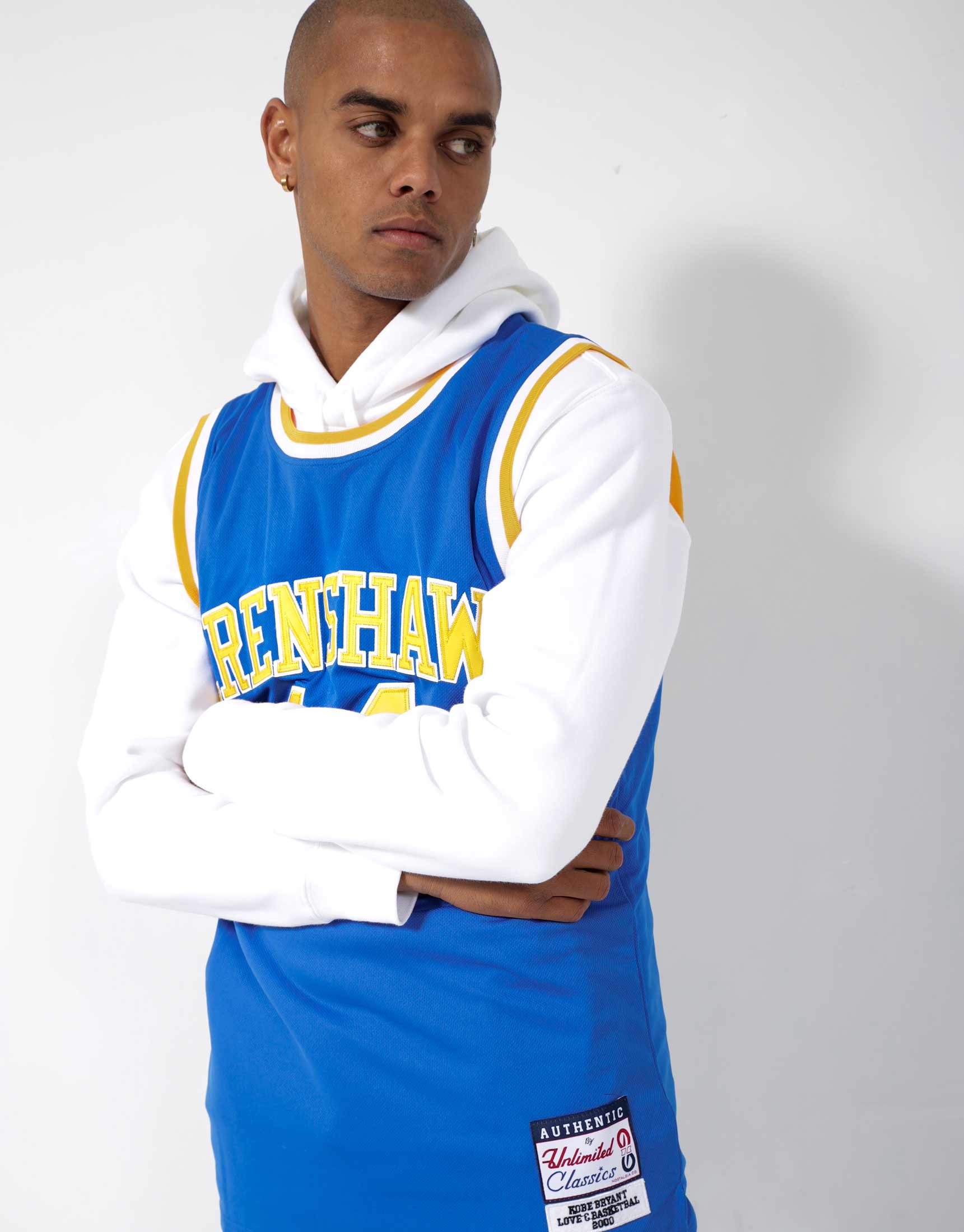 Crenshaw Kobe Bryant #24 Stitched Blue White 2XL Basketball Jersey