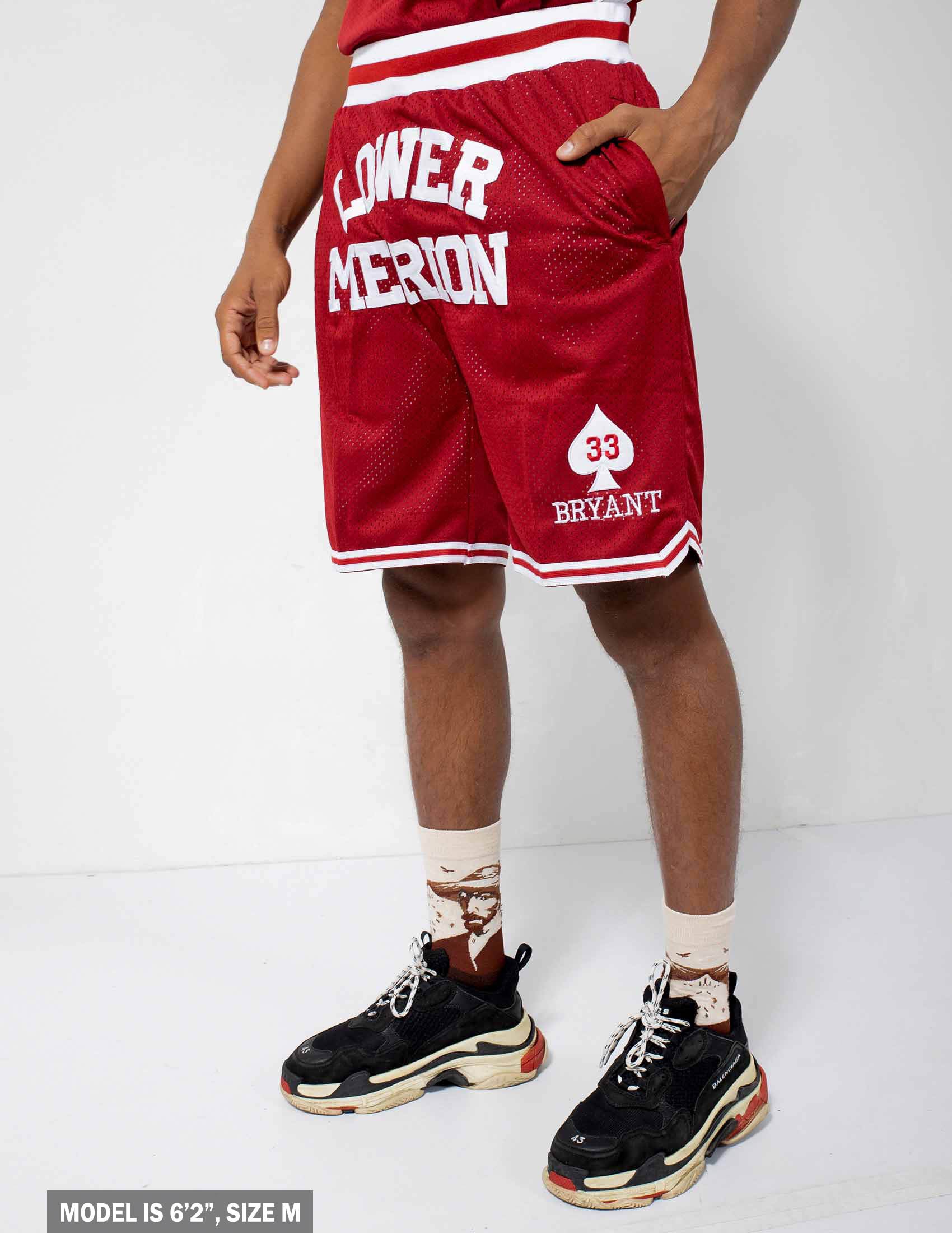 Kobe Bryant #33 Lower Merion Shorts (White) — SportsWRLDD