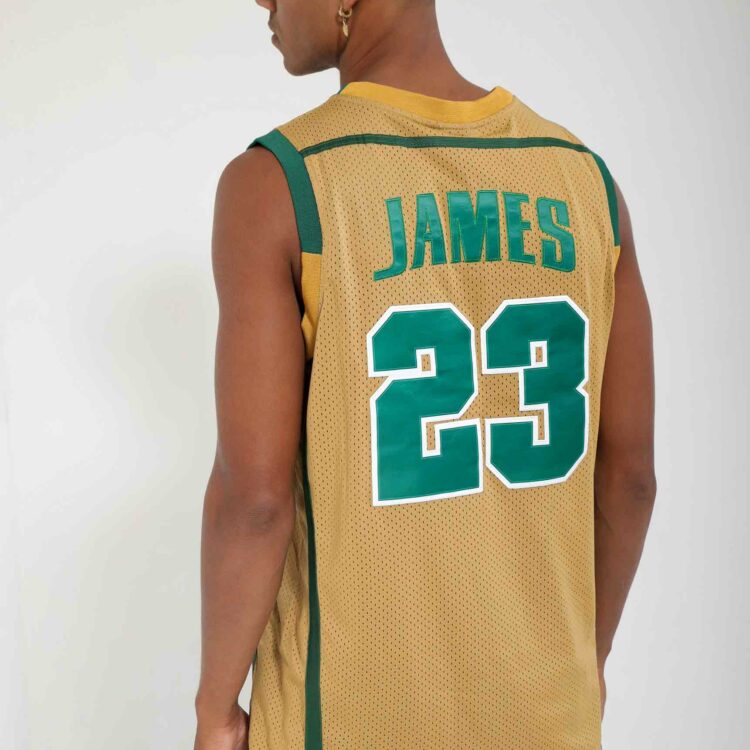 Licensed LeBron James #23 St Mary Irish High School Basketball Jersey Men's All Stitched.