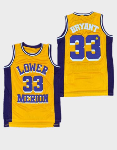 Kobe Bryant #33 Lower Merion Aces Yellow Basketball Jersey