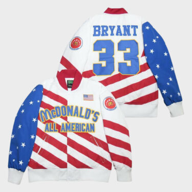 McDonald's All American Kobe Bryant #33 White Varsity Jacket