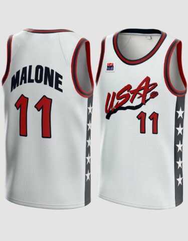 Karl Malone #11 USA Dream Team Basketball Jersey