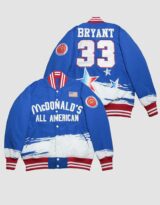 McDonald’s All American Kobe Bryant #33 Blue Varsity Jacket