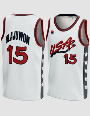Hakeem Olajuwon #15 USA Dream Team Basketball Jersey