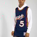 Grant Hill #5 USA Dream Team Navy Basketball Jersey