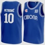 Drazen Petrovic #10 Cibona Basketball Jersey