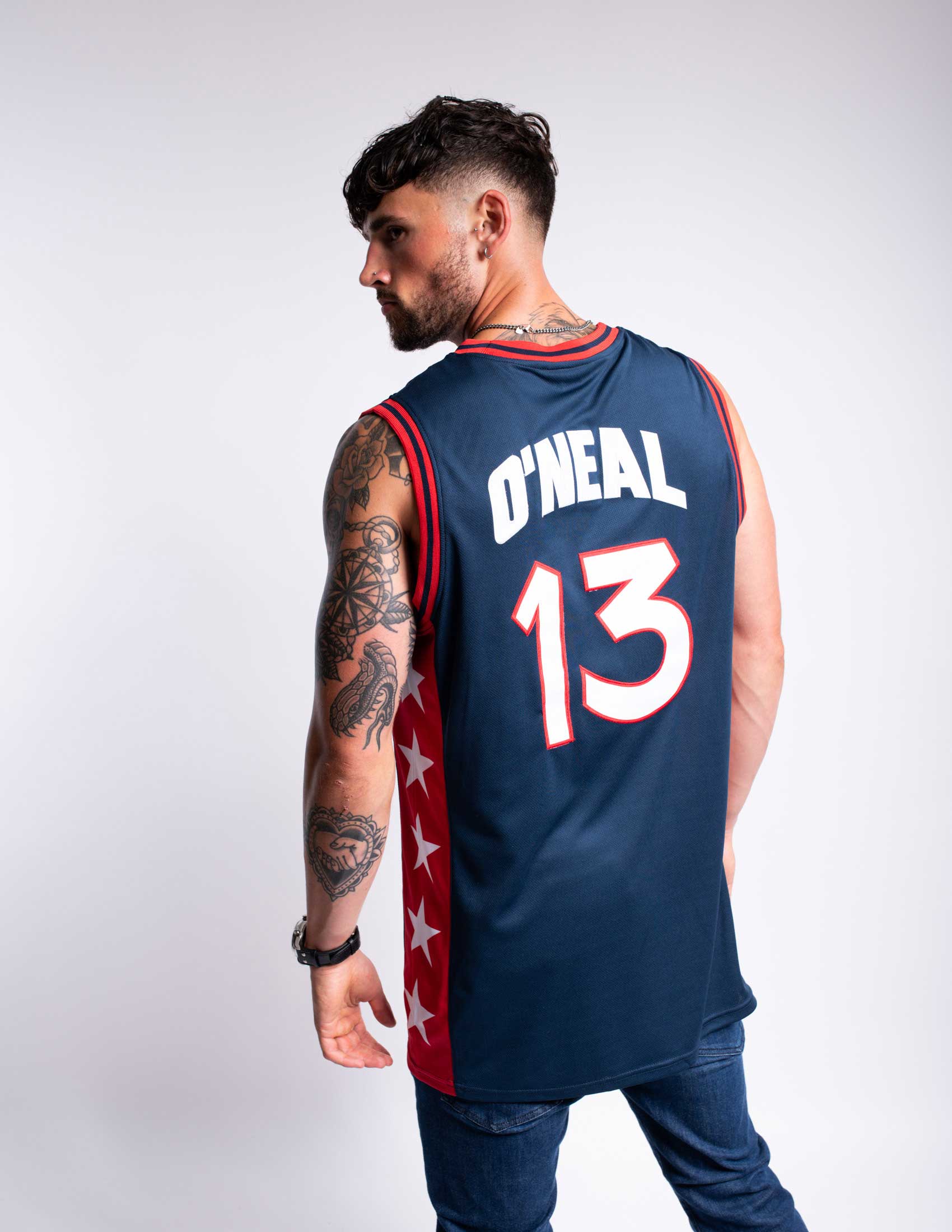 SHAQUILLE O'NEAL #13 Dream TEAM USA size 40 basketball Jersey Champion  NBA Shirt