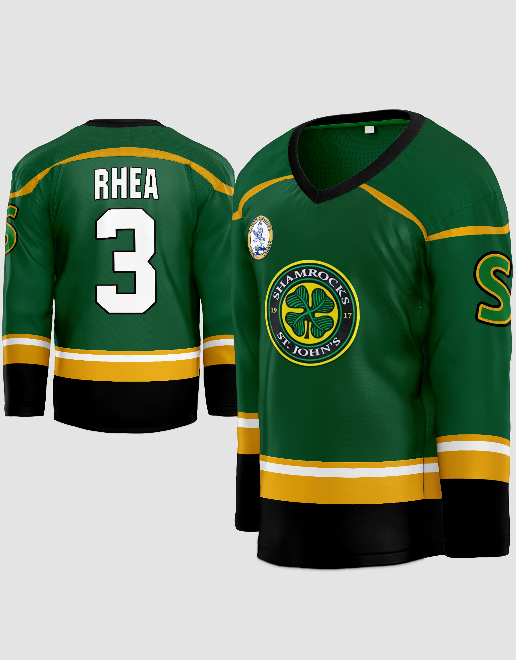 Ross Rhea Jersey 3 St John's Shamrocks Stitched Hockey Jersey Classic  Sweater Stitched Letters Numbers More Color S-3XL - AliExpress