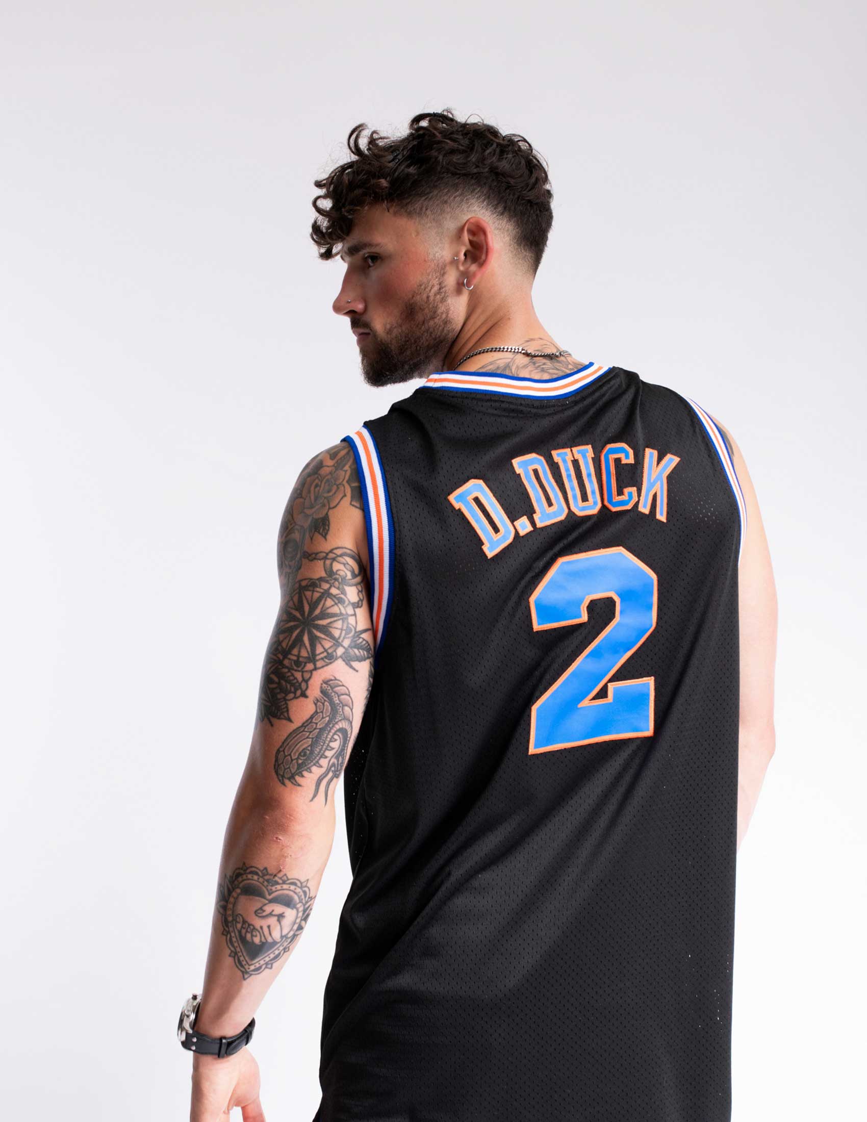  Mens Basketball Jersey #2 D Duck 90s Moive Space