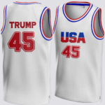 Donald Trump #45 USA Basketball Jersey